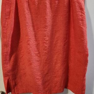 Elegant Red Textured Skirt